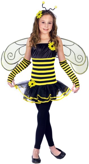 Las abejas de los disfraces de los niños con sus propias manos