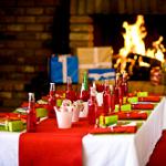 Mesa festiva para niños de Año Nuevo Mesa festiva para niños de Año Nuevo