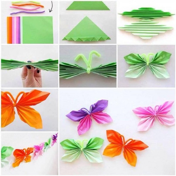 Hacemos una mariposa del papel con nuestras propias manos Hacemos una mariposa del papel con nuestras propias manos