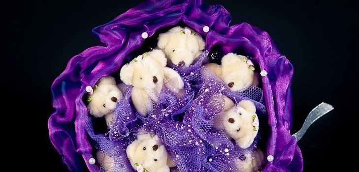 Cómo hacer un ramo de peluches