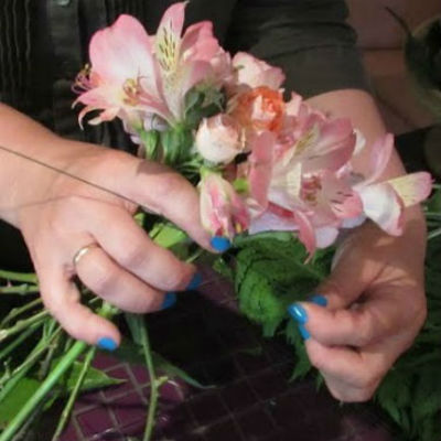 Ramo de flores con sus propias manos