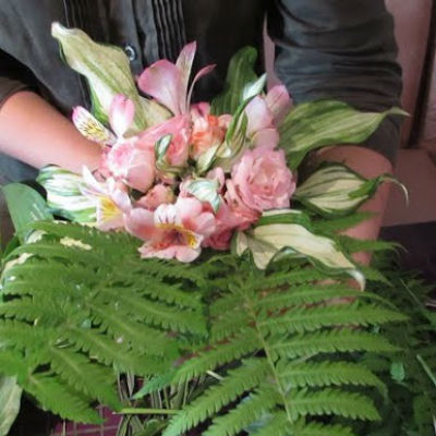 Ramo de flores con sus propias manos