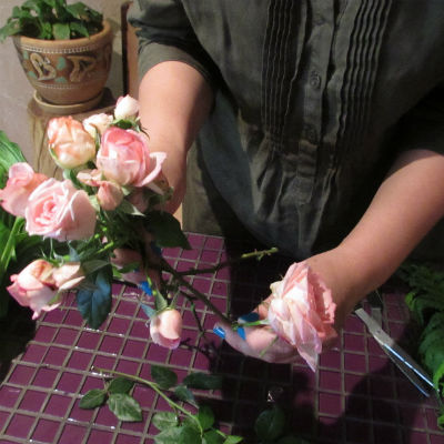 Ramo de flores con sus propias manos