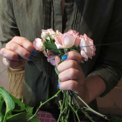 Ramo de flores con sus propias manos