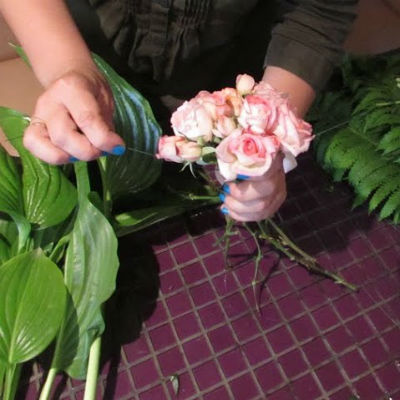 Ramo de flores con sus propias manos
