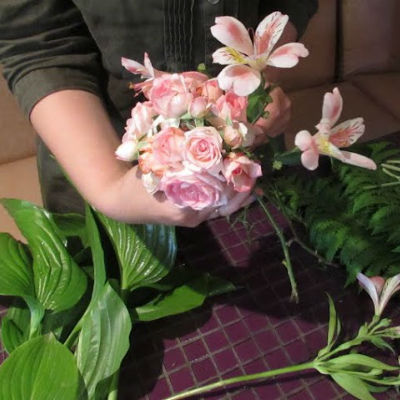 Ramo de flores con sus propias manos