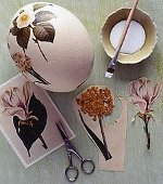 Decoupage de huevos de Pascua
