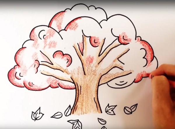 Dibujando el tema "Otoño": clases magistrales con lápices y pinturas para el jardín de infantes y la escuela 1-5 clases