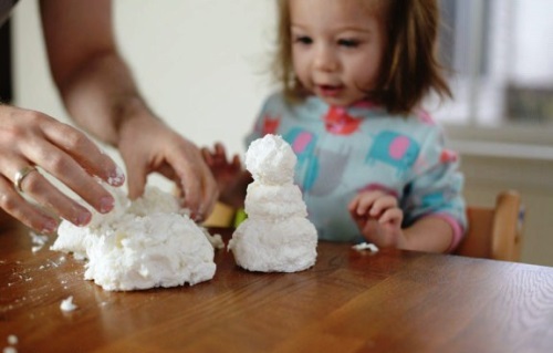 Nieve artificial con sus propias manos
