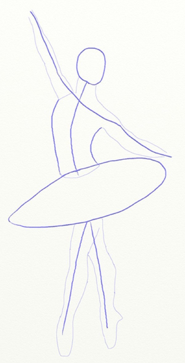 Cómo dibujar una bailarina fácil y simplemente