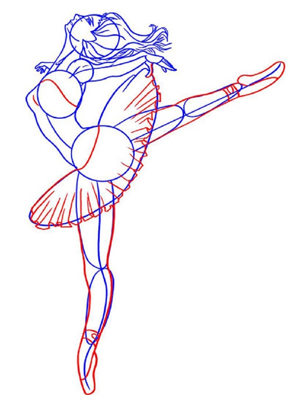 Cómo dibujar una bailarina fácil y simplemente