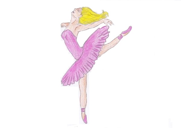 Cómo dibujar una bailarina fácil y simplemente