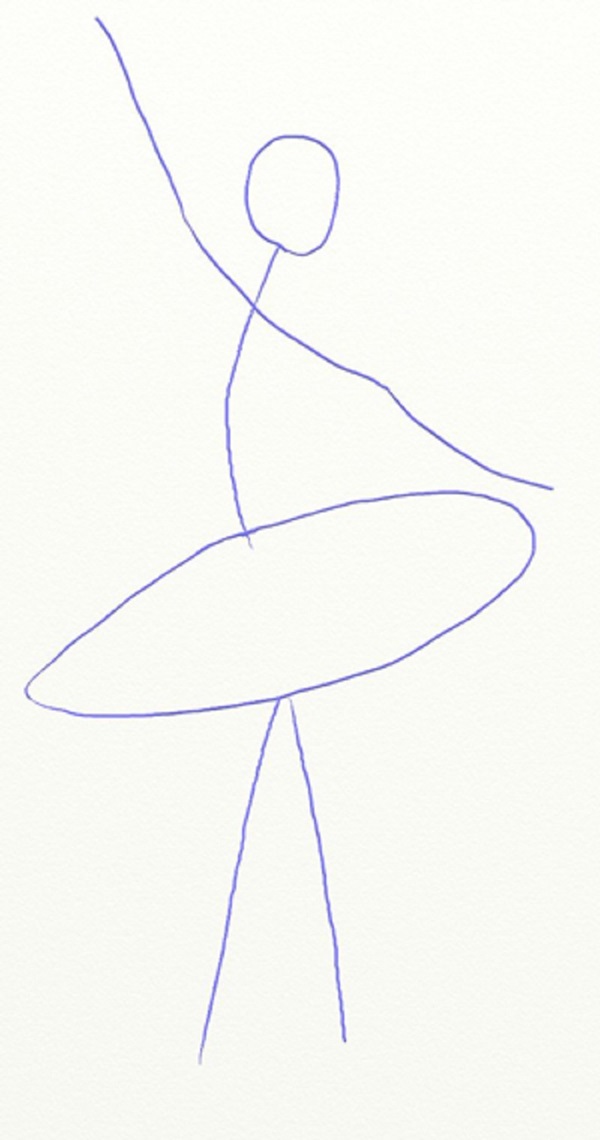 Cómo dibujar una bailarina fácil y simplemente
