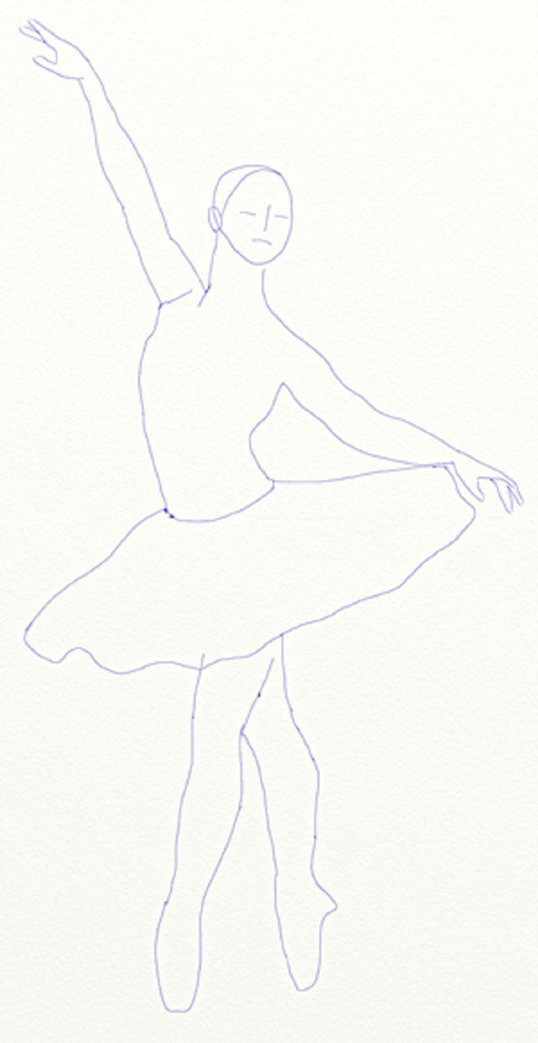 Cómo dibujar una bailarina fácil y simplemente