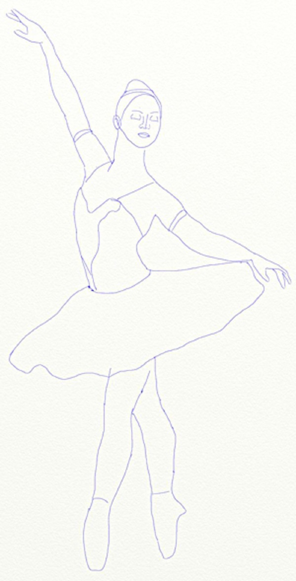 Cómo dibujar una bailarina fácil y simplemente