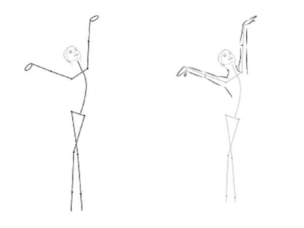 Cómo dibujar una bailarina fácil y simplemente