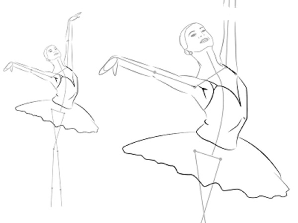 Cómo dibujar una bailarina fácil y simplemente