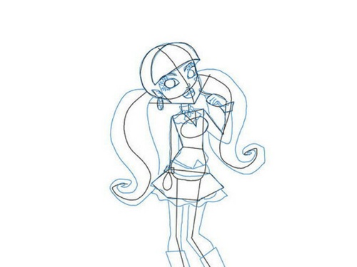 Cómo dibujar a Claudine Woolf de la "Monster High"?