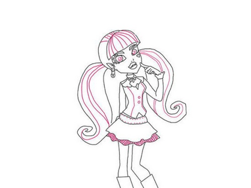 Cómo dibujar a Claudine Woolf de la "Monster High"?