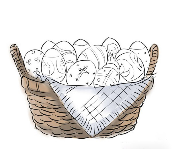 Cómo dibujar Pascua - clases magistrales paso a paso sobre el dibujo de los patrones de Pascua (con foto)
