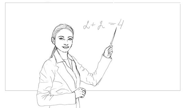 Cómo dibujar una escuela, maestros
