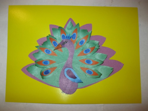 Cómo hacer una aplicación de pájaro de papel de color, clase magistral. Aplicación de pájaros para niños, fotos paso a paso