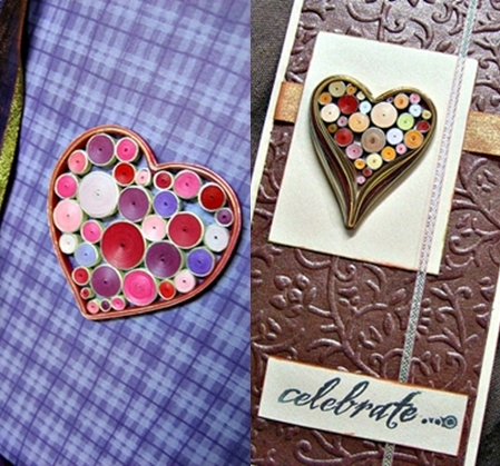 corazón quilling