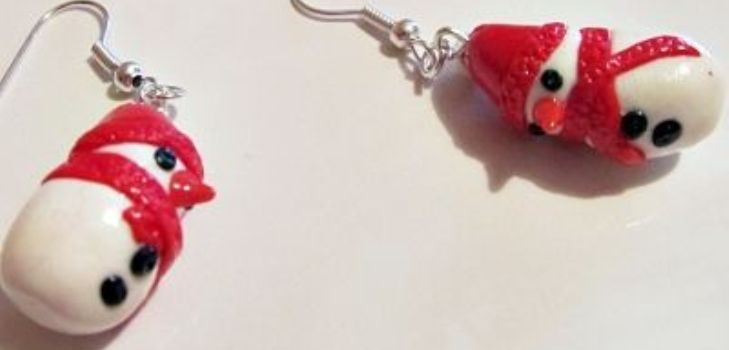 pendientes muñecos de nieve