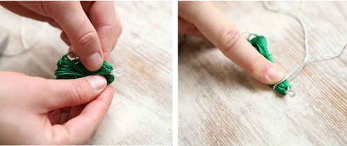 Cómo hacer aretes de hilos con sus propias manos