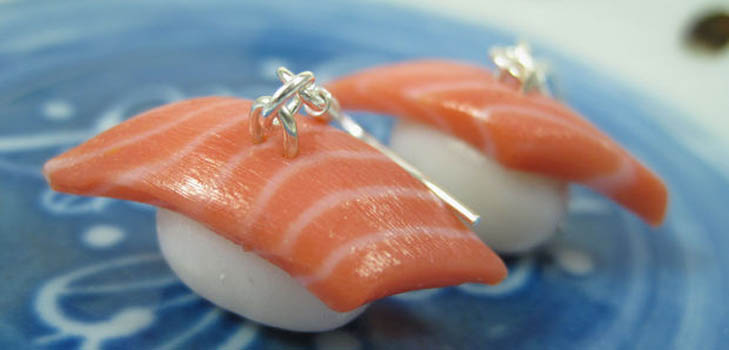 Cómo hacer pendientes-sushi de arcilla polimérica