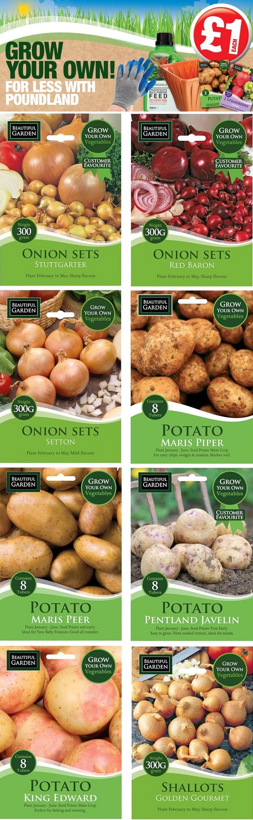 Plántulas de patatas