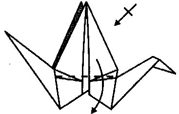 Origami grúa clásica