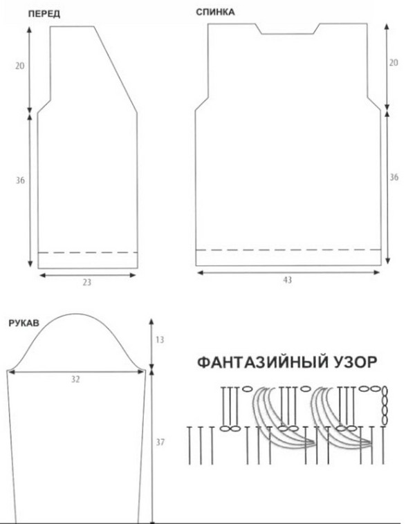 Sudaderas, vestidos y chaquetas tejidas con agujas: fotos y diagramas