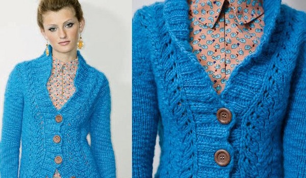 Sudaderas, vestidos y chaquetas tejidas con agujas: fotos y diagramas