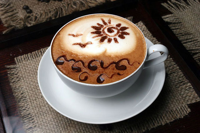 Arte de Latte - pintura de café