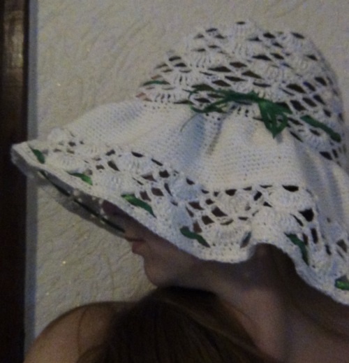 Mujer verano sombrero crochet