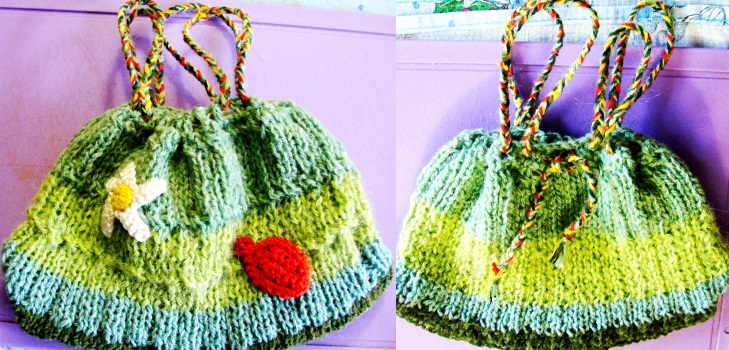 Bolsa de verano de sobras de hilo de tejer