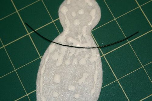 El imán de muñeco de nieve original hecho de fieltro