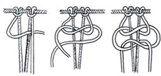 Macramé: nudo plano simple