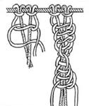 Macramé: cadena retorcida