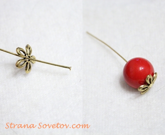Clase magistral: un conjunto de cuentas de coral pulsera y pendientes