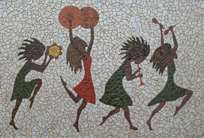 Mosaico de cáscara de huevo