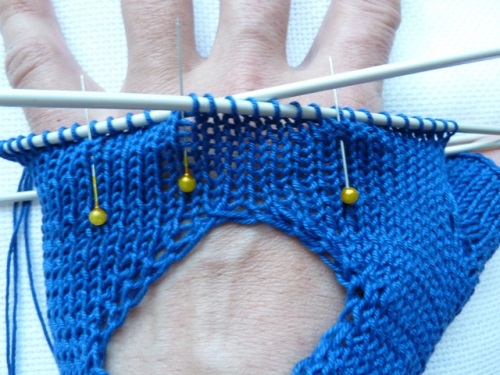 Guantes de verano para hombres sin dedos con agujas de tejer