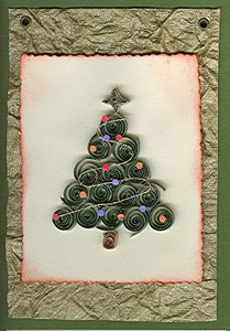 Artesanías de año nuevo de papel. Quilling