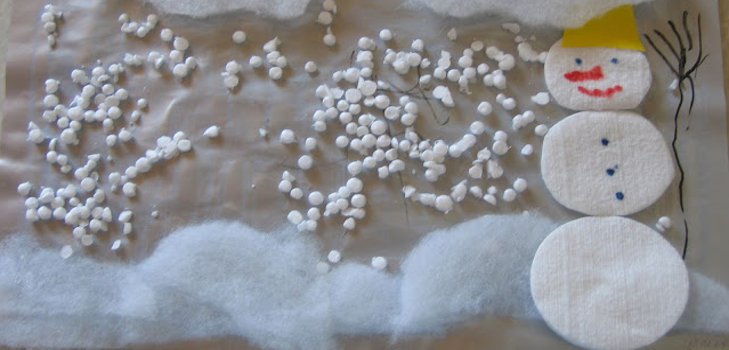 Clase magistral paso a paso de aplicaciones hechas de discos de algodón para el nuevo año