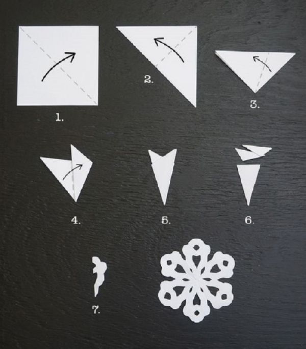 Hermosos copos de nieve para el nuevo año de 2017 con sus propias manos de papel: diagramas y fotos en etapas. Clases magistrales para niños sobre grandes copos de nieve en técnica de origami Hermosos copos de nieve para el nuevo año de 2017 con sus propias manos de papel: diagramas y fotos en etapas. Clases magistrales para niños sobre grandes copos de nieve en técnica de origami