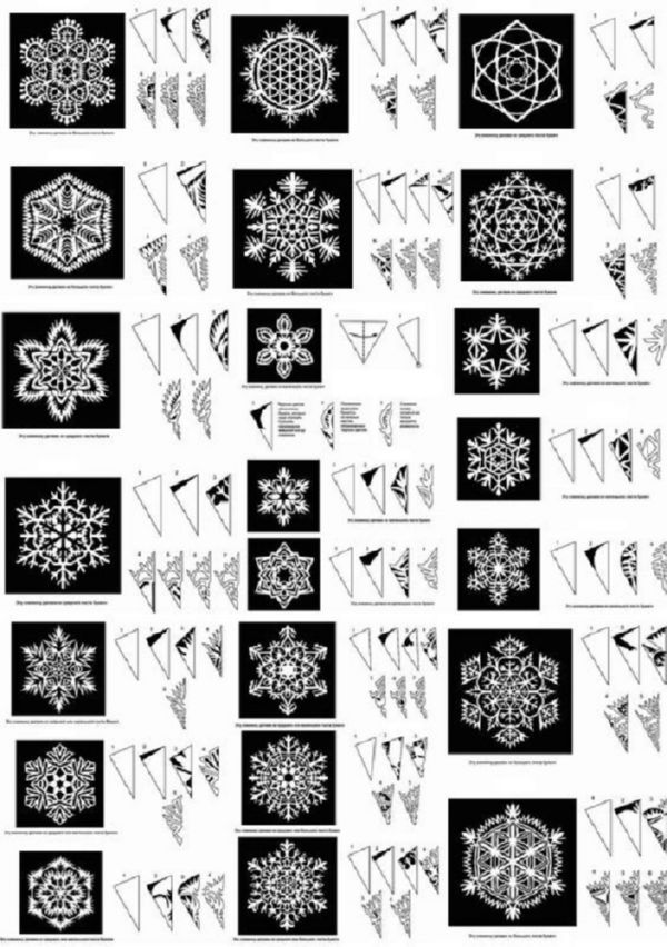 Hermosos copos de nieve para el nuevo año de 2017 con sus propias manos de papel: diagramas y fotos en etapas. Clases magistrales para niños sobre grandes copos de nieve en técnica de origami Hermosos copos de nieve para el nuevo año de 2017 con sus propias manos de papel: diagramas y fotos en etapas. Clases magistrales para niños sobre grandes copos de nieve en técnica de origami