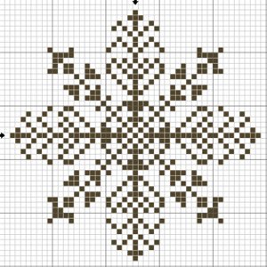 Bordado de año nuevo: copos de nieve