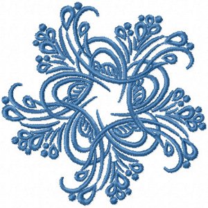 Bordado de año nuevo: copos de nieve