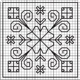 Bordado de año nuevo: copos de nieve